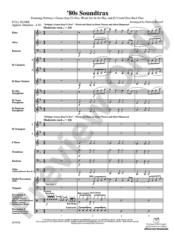 '80s Soundtrax - Concert Band Conductor Score & Parts (Digital Download)