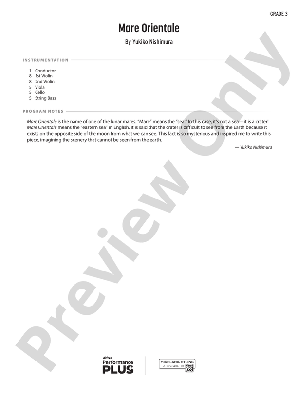 Mare Orientale - String Orchestra Conductor Score & Parts (Digital Download)