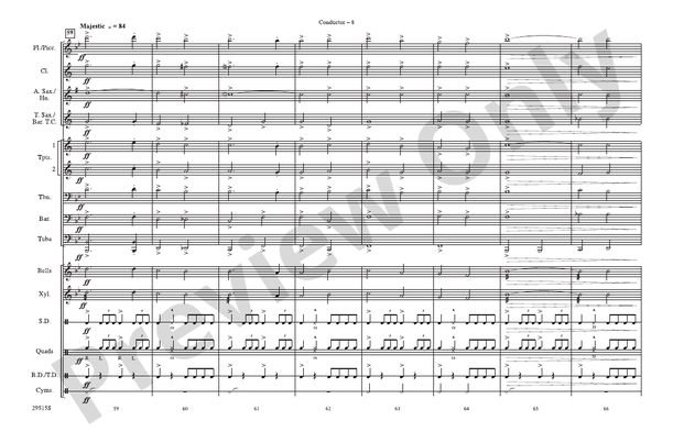 You're a Grand Old Flag / America, the Beautiful – Marching Band Conductor Score & Parts (Digital Download)