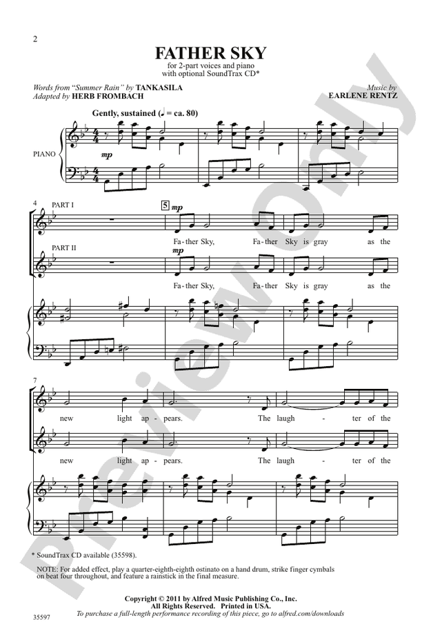 Father Sky – 2-Part Choral Octavo (Digital Download)
