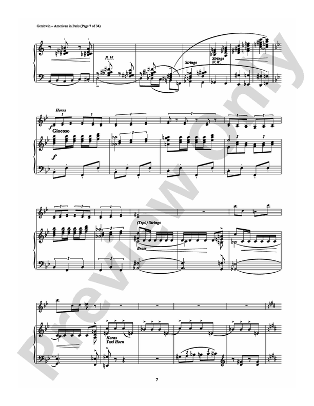 An American in Paris - Piano (Digital Download)