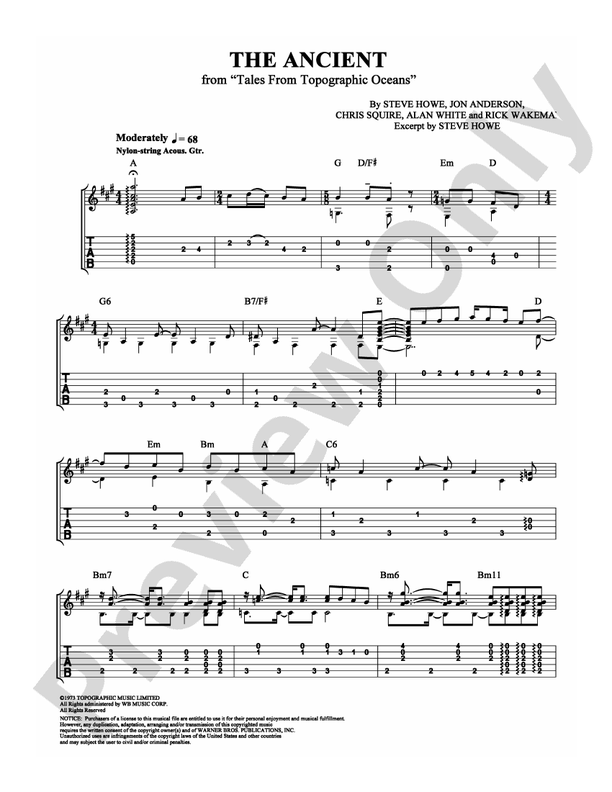 The Ancient - Guitar TAB (Digital Download)
