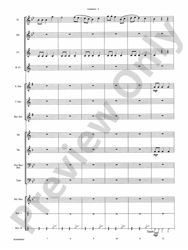 The Holly and the Ivy (Arr. Michael Story) - Concert Band Conductor Score & Parts (Digital Download)