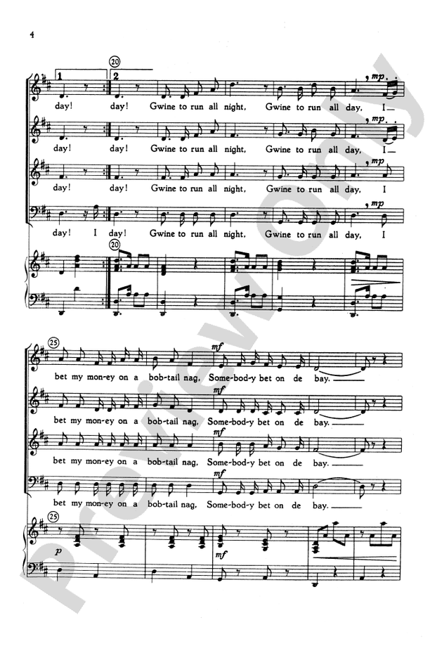 De Camptown Races – SATB Choral Octavo (Digital Download)