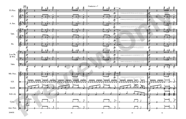 Eye of the Tiger (Arr. Victor López) – Marching Band Conductor Score & Parts (Digital Download)