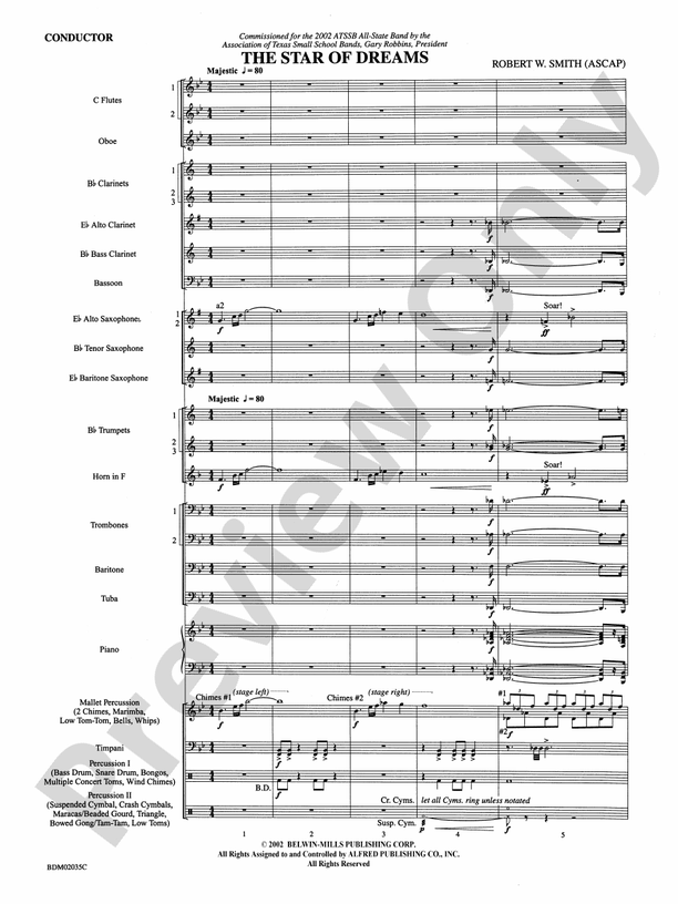 The Star of Dreams - Concert Band Conductor Score & Parts (Digital Download)