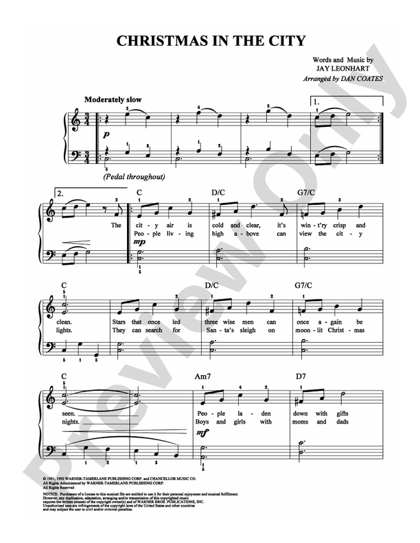 Christmas in the City - DSM-PS-0009441 - Easy Piano (Digital Download)