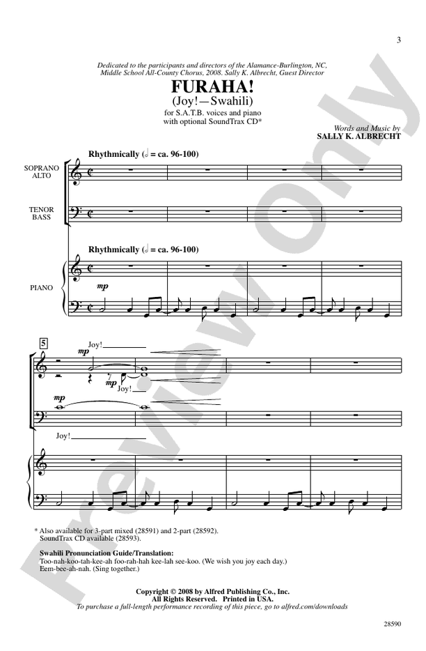 Furaha! (Joy! - Swahili) – SATB Choral Octavo (Digital Download)