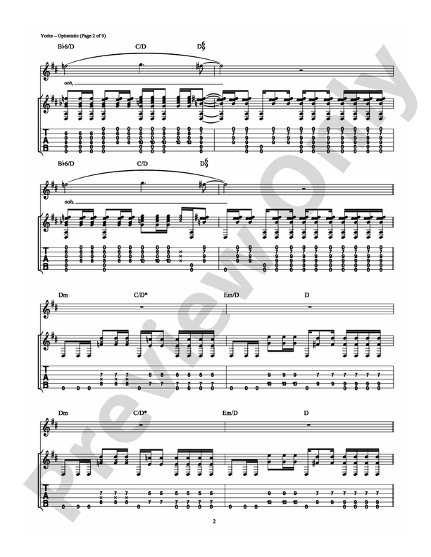 Optimistic - Guitar TAB (Digital Download)