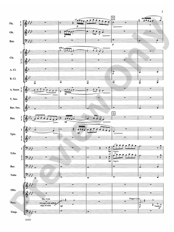 A Winter's Carol - Concert Band Conductor Score & Parts (Digital Download)