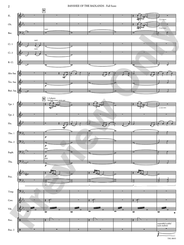 Banshee of the Badlands - Concert Band Conductor Score & Parts (Digital Download)