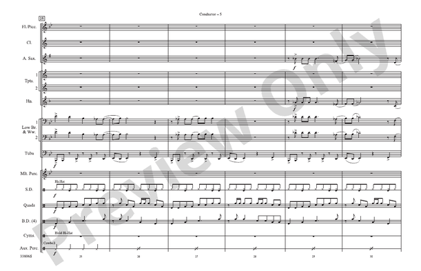 Hip to Be Square – Marching Band Conductor Score & Parts (Digital Download)