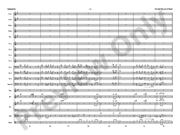It's Not Polite to Point - Jazz Ensemble Conductor Score & Parts(Digital Download)