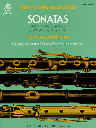 Bach - Sonatas Volume 1 - Flute/Piano Accompaniment edited by Moyse Schirmer 50334590