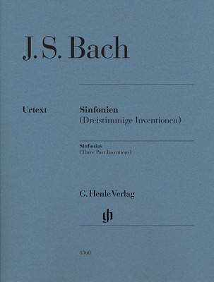 Inventions Three Part Urtext Without Fingering - Johann Sebastian Bach - Piano G. Henle Verlag Piano Solo