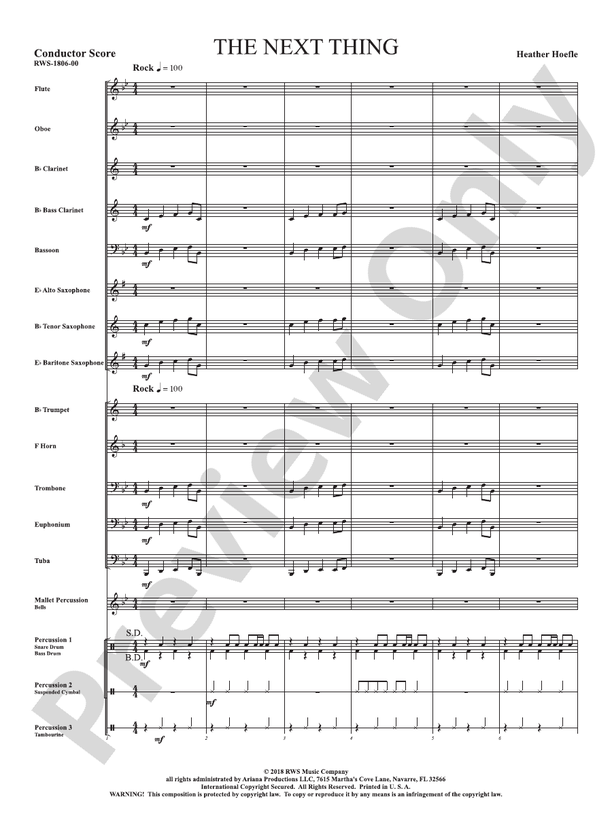 The Next Thing - Concert Band Conductor Score & Parts (Digital Download)