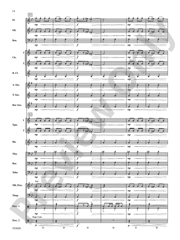 Ritual Fire Dance (From El Amor Brujo) - Concert Band Conductor Score & Parts (Digital Download)