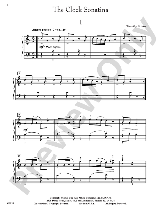 The Clock Sonatina - Piano (Digital Download)