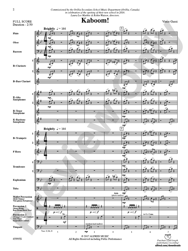 Kaboom! - Concert Band Conductor Score & Parts (Digital Download)