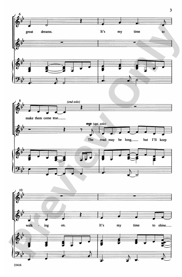 My Time to Shine – 2-Part Choral Octavo (Digital Download)
