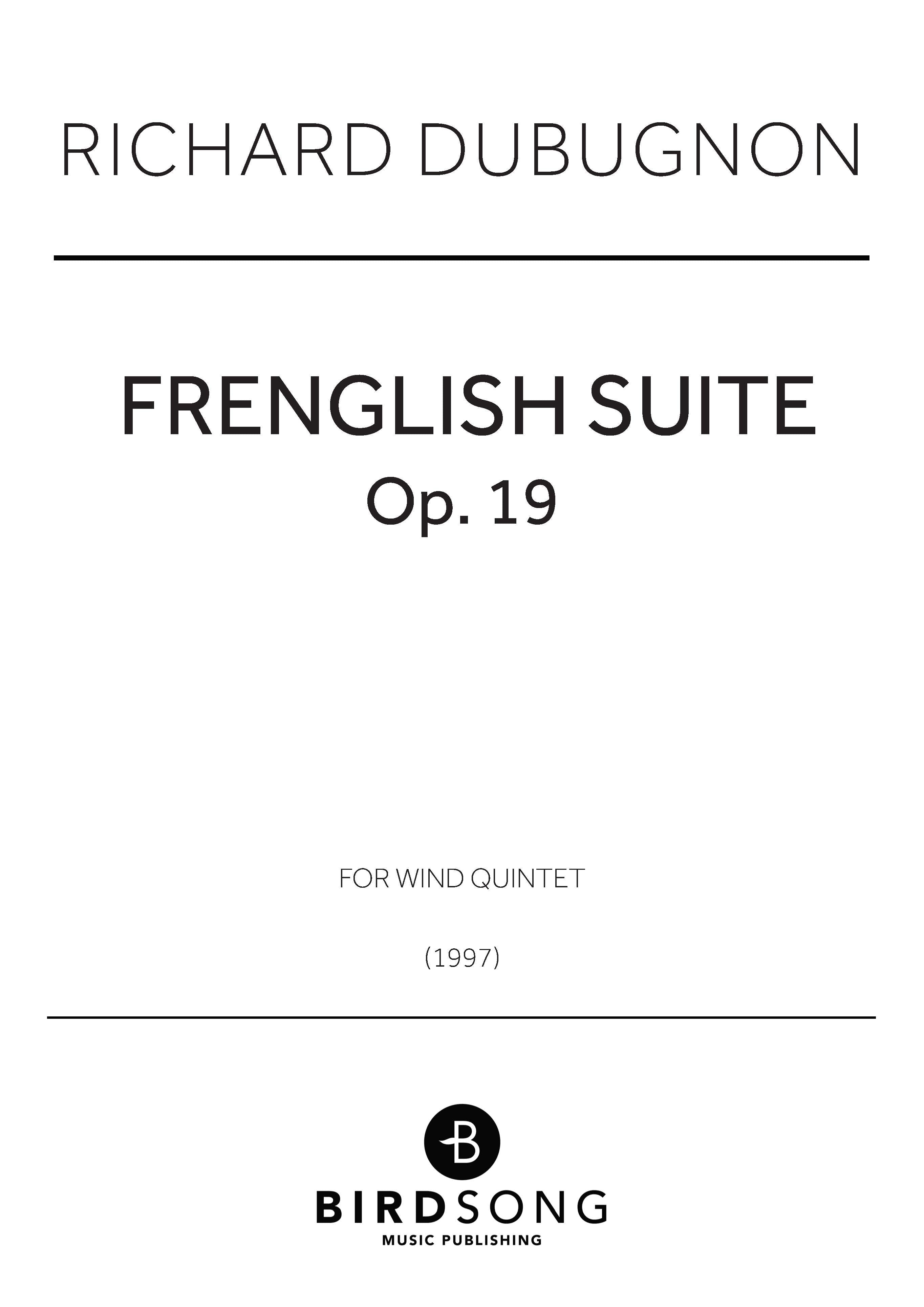 Frenglish Suite - Wind Quintet (Digital Download)