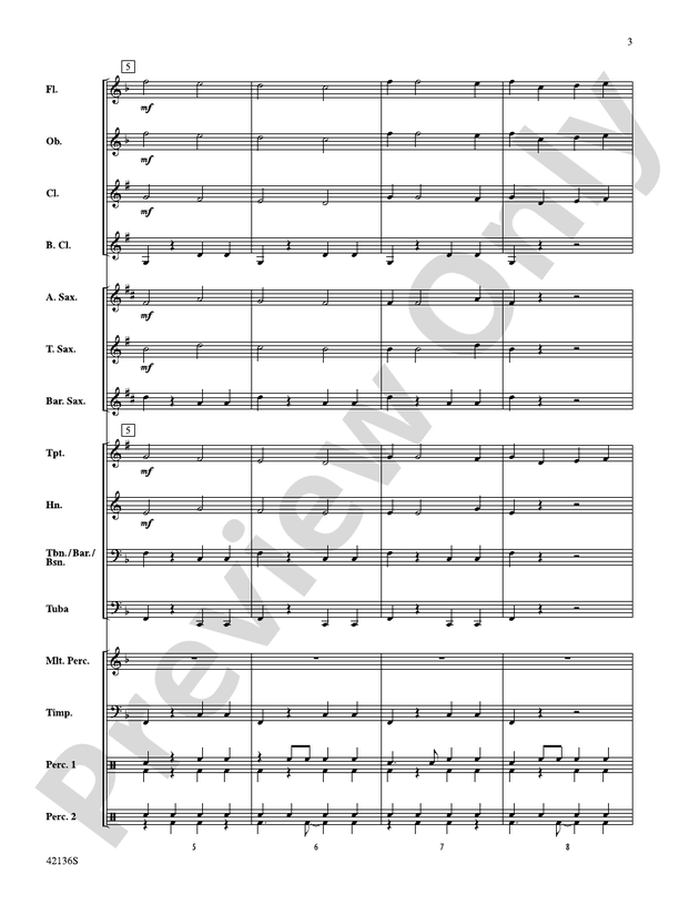 Samba de Soleil - Concert Band Conductor Score & Parts (Digital Download)
