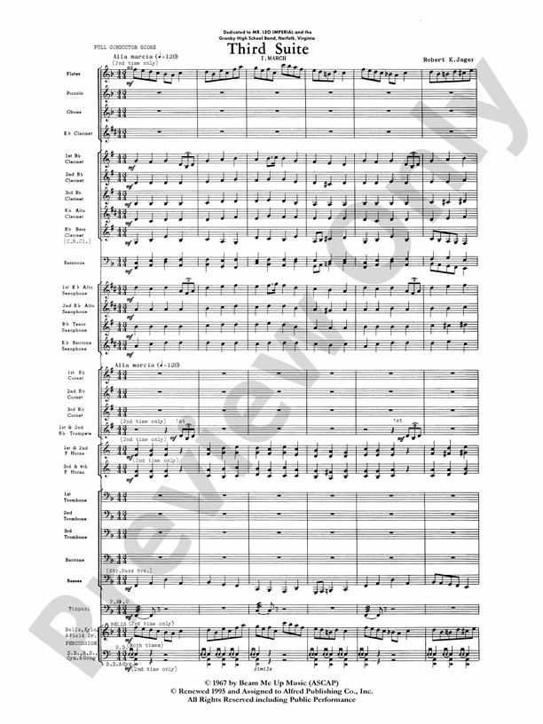 Third Suite (I. March, II. Waltz, III. Rondo) - Concert Band Conductor Score & Parts (Digital Download)