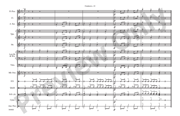 Holiday – Marching Band Conductor Score & Parts (Digital Download)