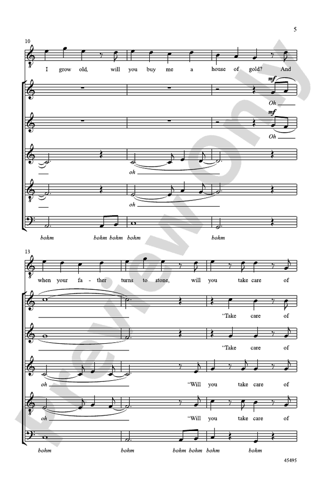 House of Gold – SSATB, a cappella & Tenor Solo Choral Octavo (Digital Download)