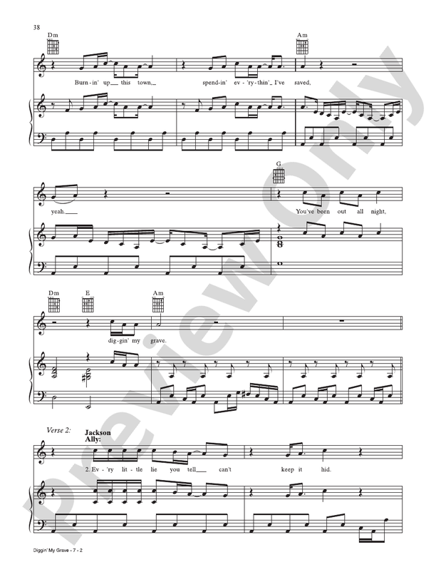 Diggin' My Grave (from A Star Is Born) - PVG (Digital Download)