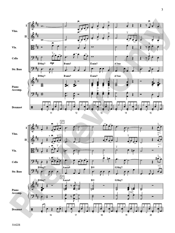 Bossa Azul – String Orchestra Conductor Score & Parts (Digital Download)