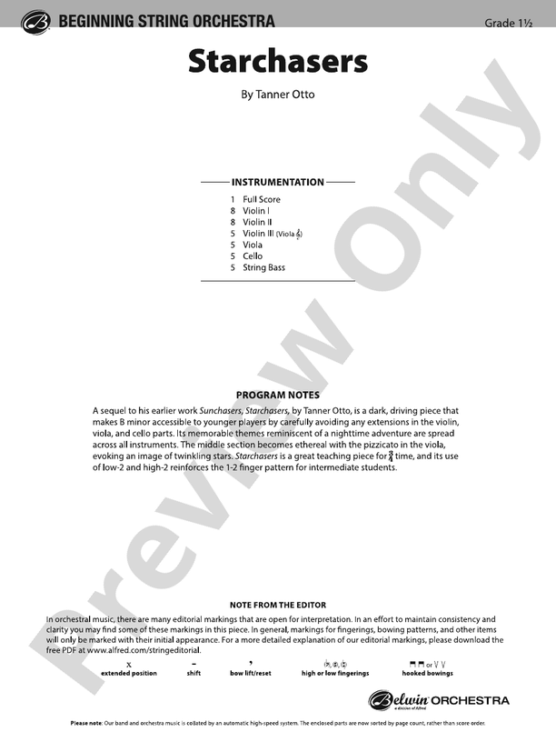 Starchasers - String Orchestra Conductor Score & Parts (Digital Download)