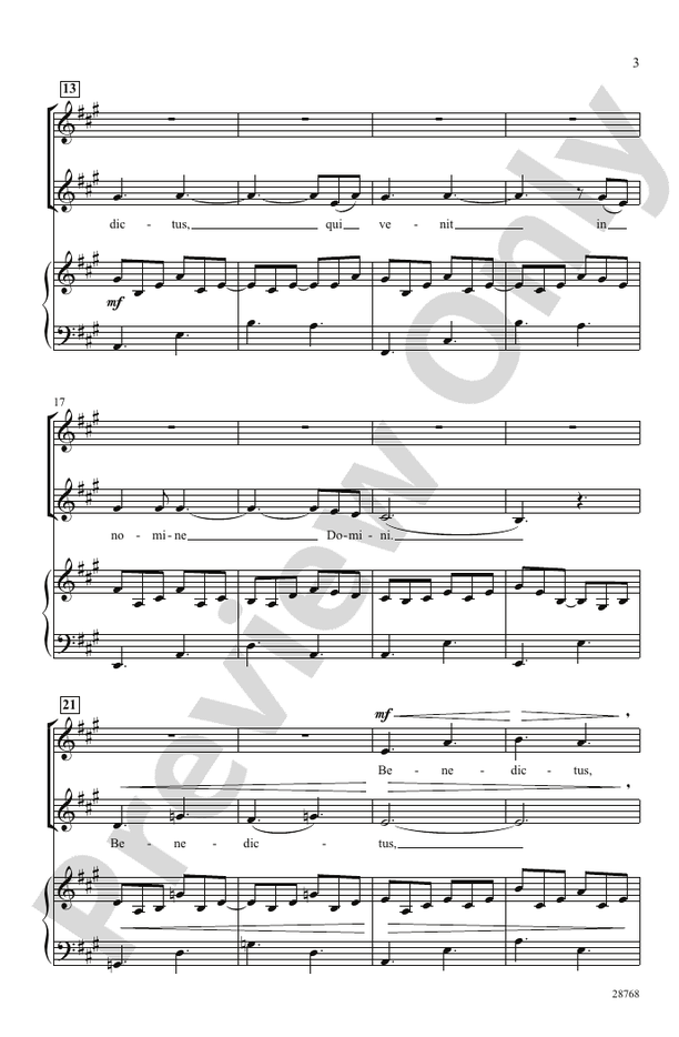 Benedictus – 2-Part Choral Octavo (Digital Download)