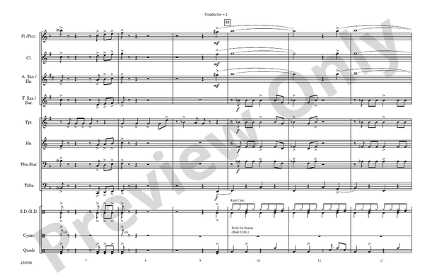 Great Balls of Fire (Arr. Jerry Burns) – Marching Band Conductor Score & Parts (Digital Download)