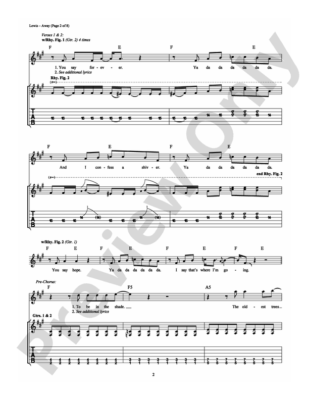 Away - Guitar TAB (Digital Download)