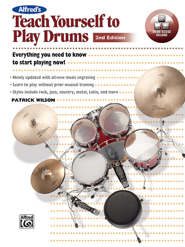 Alfred's Teach Yourself to Play Drums Book/CD/DVD 2ed - Wilson Patrick Alfred 40951