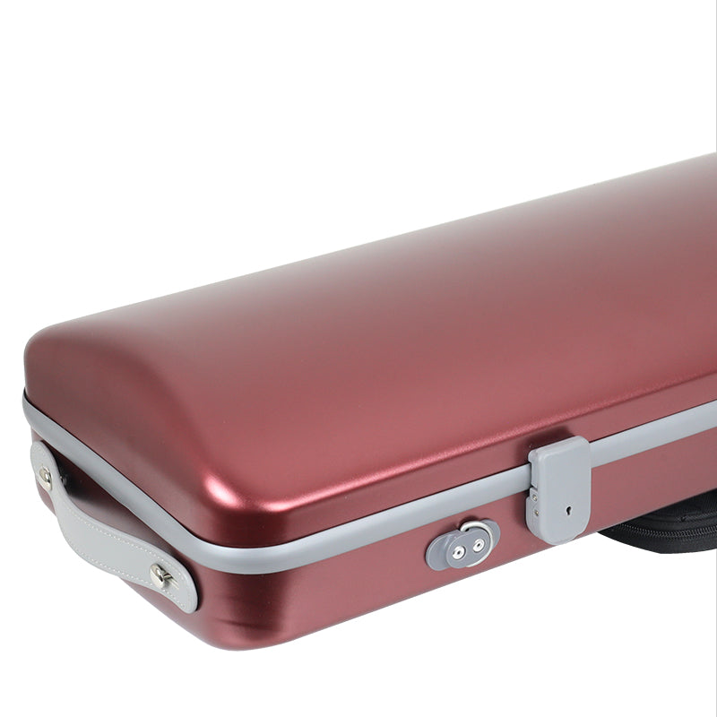 JML Polycarbonate 2.4 Oblong Violin Case Metallic Wine 4/4