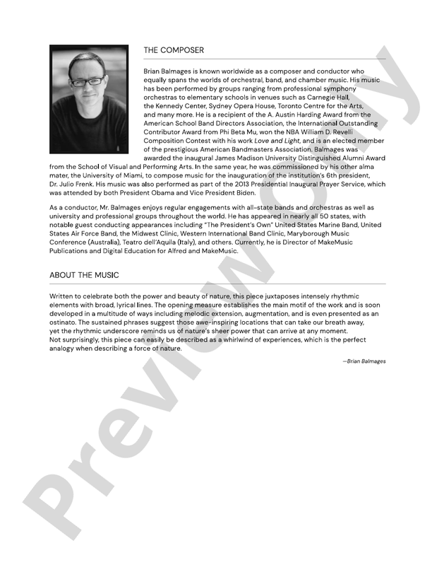 Force of Nature - String Orchestra Conductor Score & Parts(Digital Download)