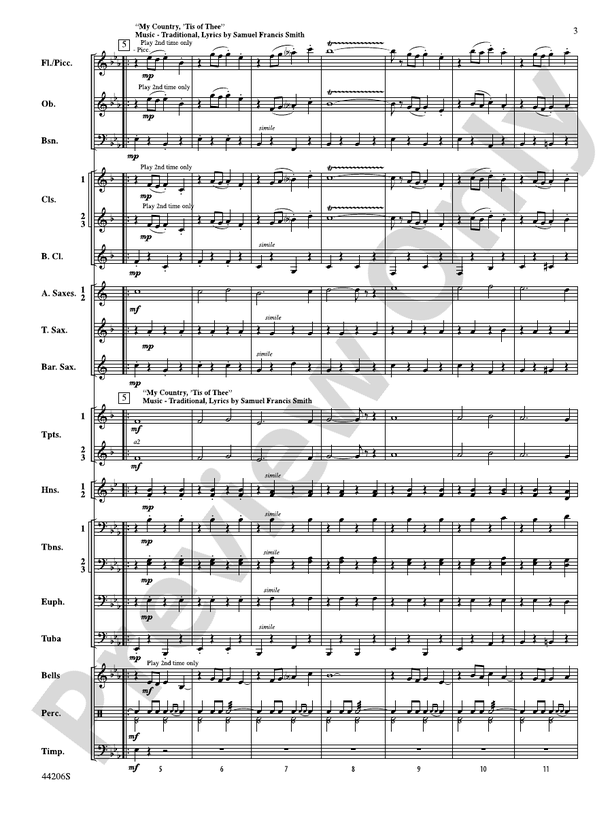 March America - Concert Band Conductor Score & Parts (Digital Download)