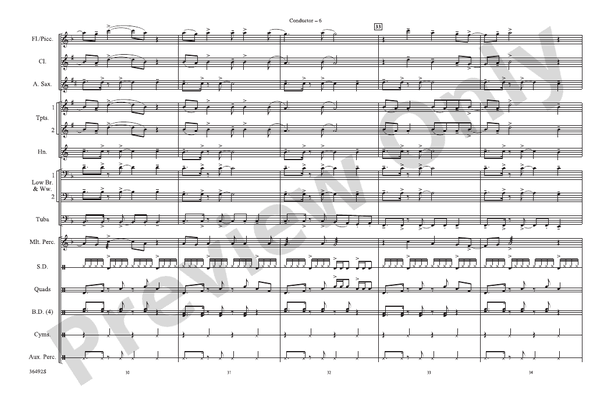 Baby – Marching Band Conductor Score & Parts (Digital Download)