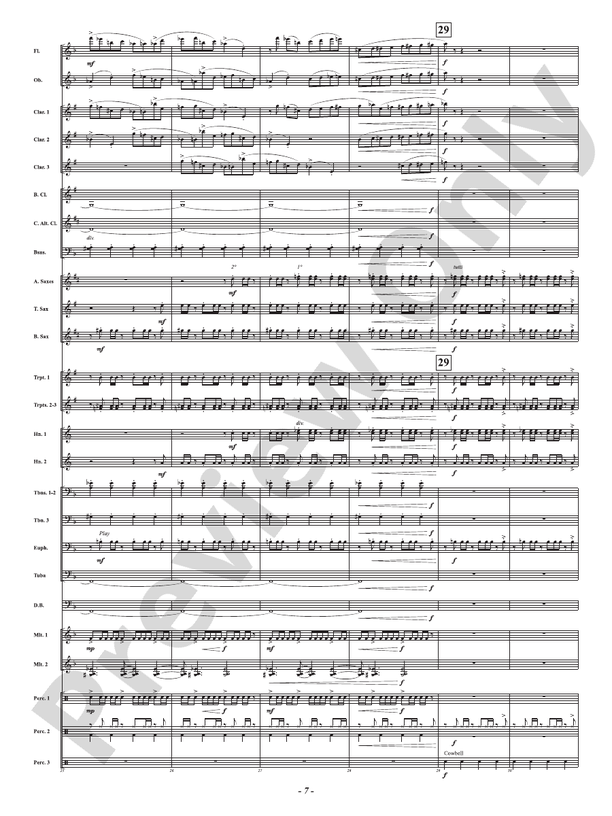 Five Mississippi Rush - Concert Band Conductor Score & Parts (Digital Download)