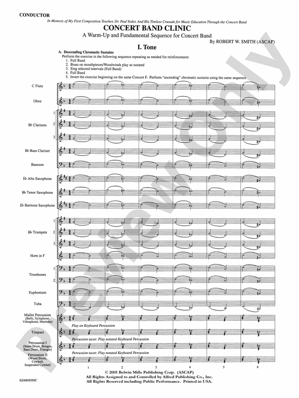 Concert Band Clinic (A Warm-Up and Fundamental Sequence for Concert Band) - Concert Band Conductor Score & Parts (Digital Download)