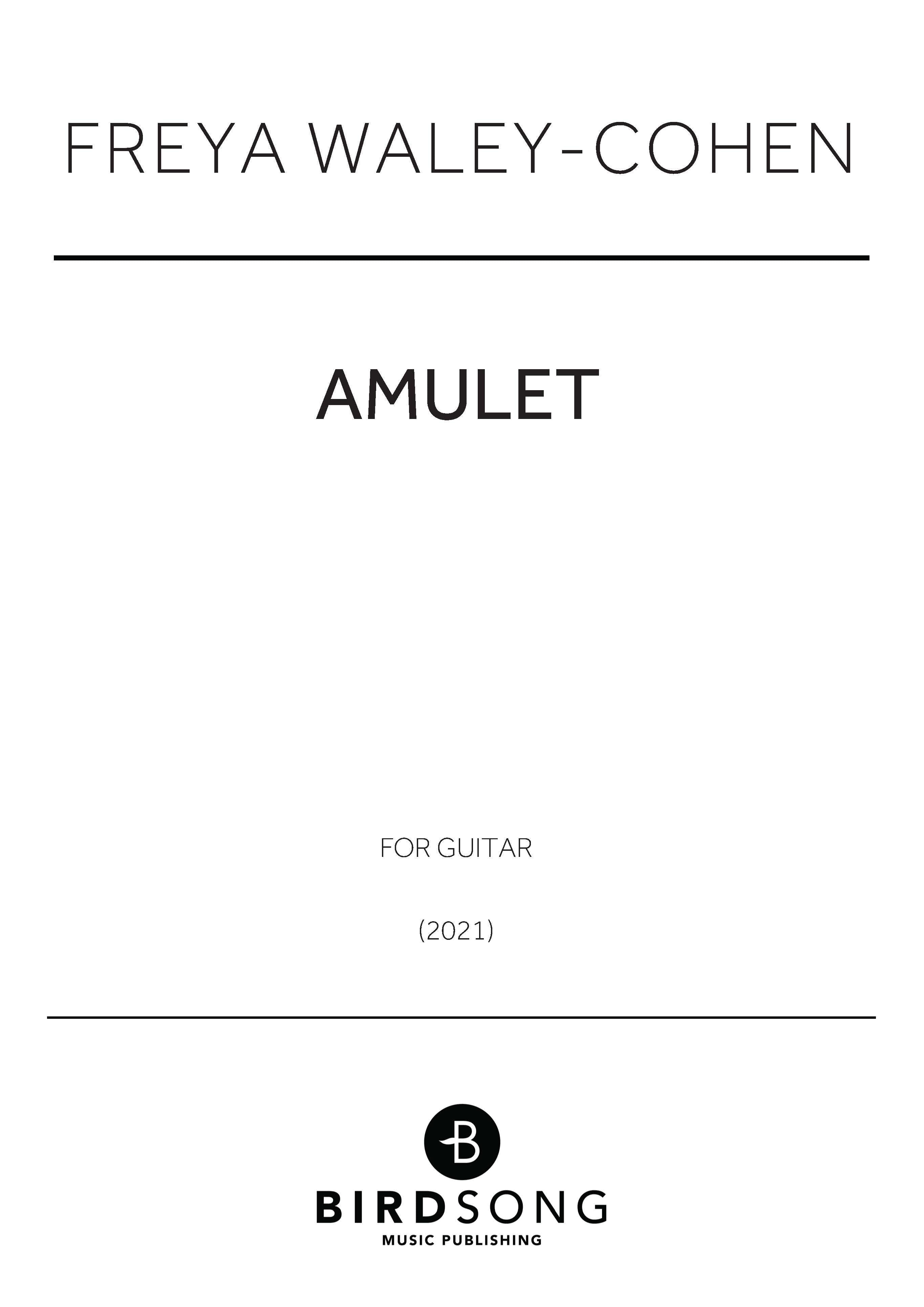 Amulet for guitar - Freya Waley-Cohen - Guitar (Digital Download)