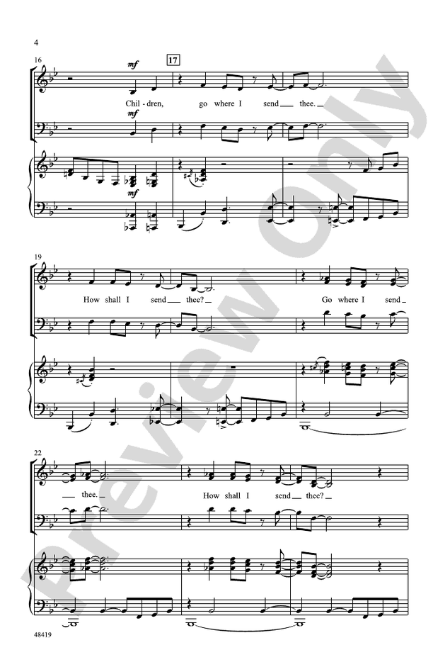 Children, Go Where I Send Thee - Arr. Adam Podd – SATB Choral Octavo (Digital Download)