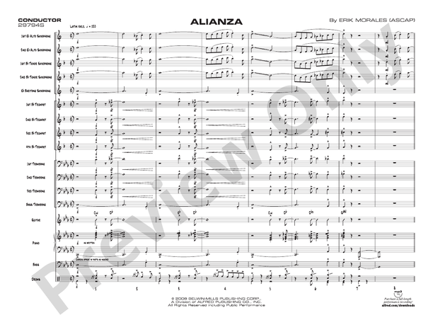 Alianza - Jazz Ensemble Conductor Score & Parts (Digital Download)