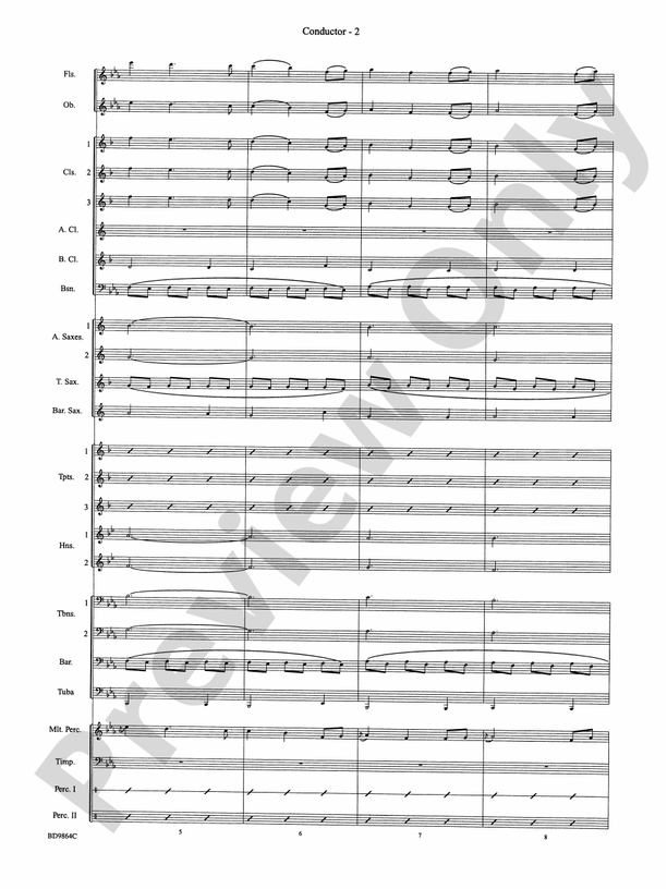 Morning Madness (a novelty featuring the Percussion Section) - Concert Band Conductor Score & Parts (Digital Download)