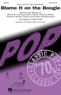 Blame It on the Boogie - 2-Part Mac Huff Hal Leonard Octavo
