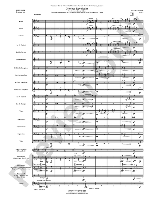 Glorious Revolution (Grade 2.5) - Concert Band Conductor Score & Parts (Digital Download)