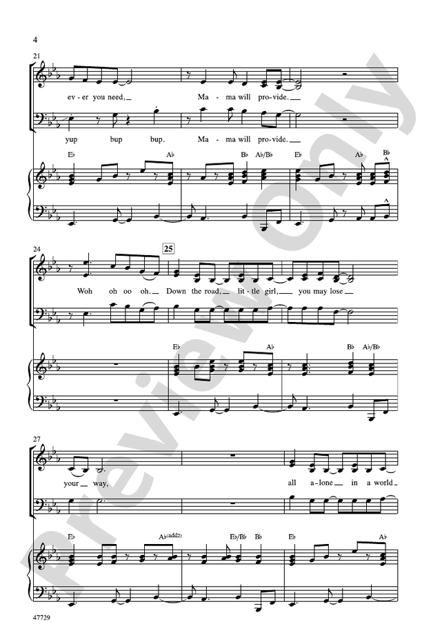 Mama Will Provide – SAB Choral Octavo (Digital Download)