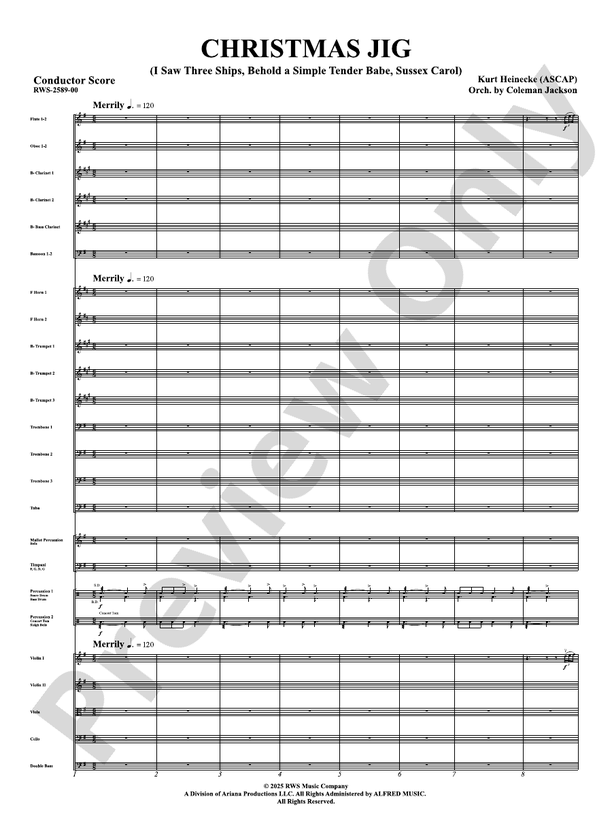 Christmas Jig - Full Orchestra Conductor Score & Parts (Digital Download)